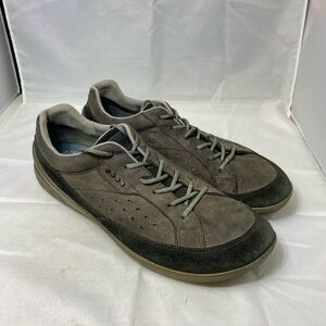 ECCO Biom Yak Grip Natural Motion Men's size 11-11.5 grey Leather Low Shoes EU45